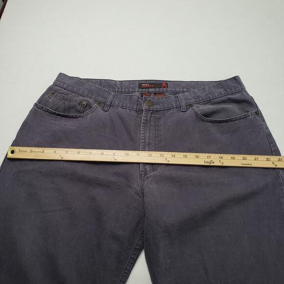 Vintage Perry Ellis America Jeans Men 38x30 (Actual 35x27) Gray Relaxed Straight - Picture 5 of 16